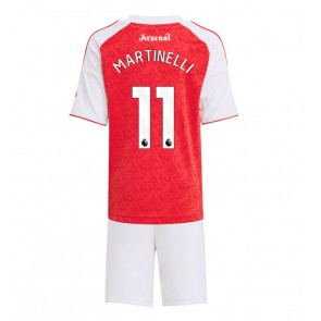 Arsenal Gabriel Martinelli #11 Hemmaställ Barn 2025-26 Kortärmad (+ Korta byxor)